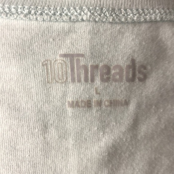 MAMA Short Sleeve T-Shirt, Sz. L, Blue, Ties/Knots at hem in front. - Picture 5 of 7